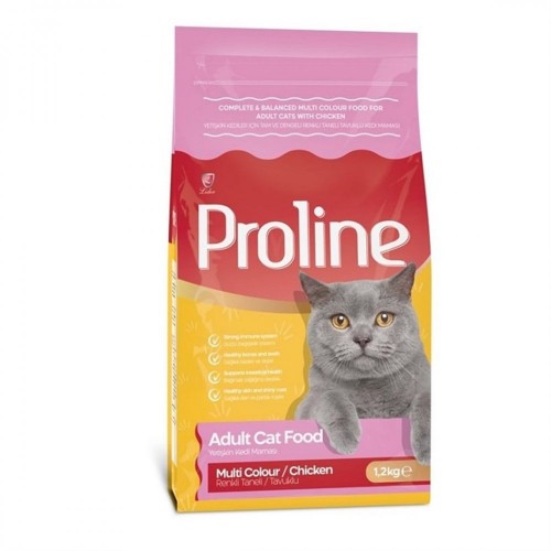 PROLİNE KEDİ MAMASI 1,2 KG RENKLİ YETİŞKİN*14