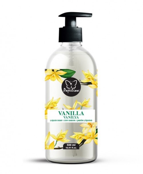 PAPILLON LIQUID SOAP 500 GR VAN.-ALMOND * 12