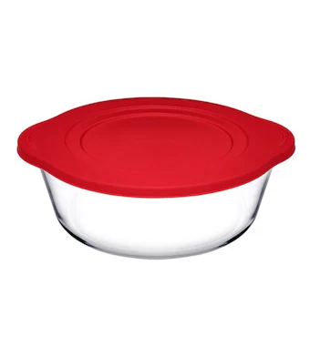 (59133)PAŞA BAHÇE ROUND POT WITH RED PLASTIC COVER *4