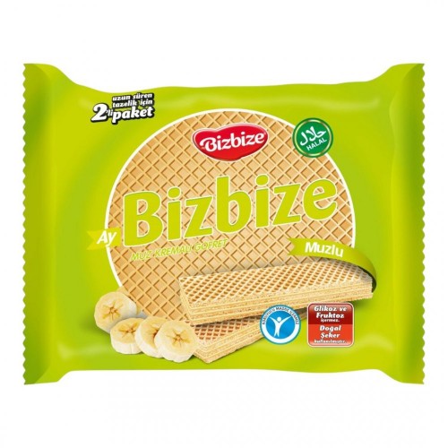 BİZBİZE 340 GR GOFRET MUZLU*12
