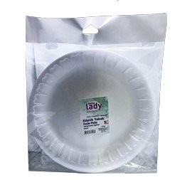 MISS LADY 5-PIECE FOAM PLATE MEDIUM*60