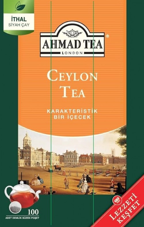 AHMAD TEA DEMLİK POŞET ÇAY 100'LÜ CEYLON*12 (2626)