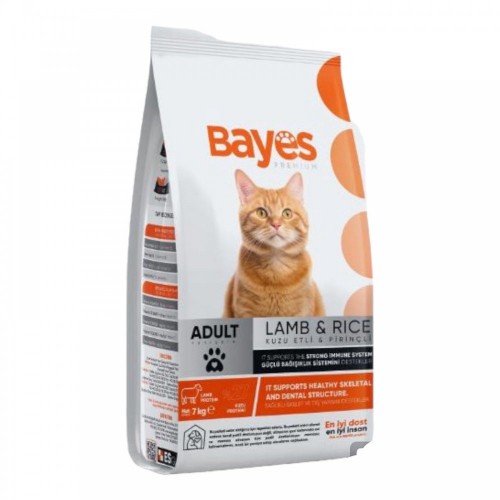 BAYES KEDİ MAMASI KURU 7 KG KUZU ETLİ&PİRİNÇLİ*1