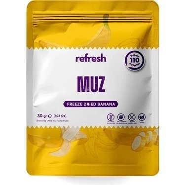 REFRESH FREEZE 30 GR KURUTULMUŞ DİLİM MUZ*12