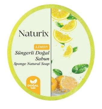 NATURİX 150 GR SÜNGERLİ SABUN LİMON*24