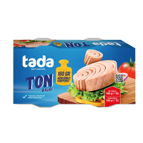 TADA 2*160 GR AYÇİÇEK YAĞLI TON BALIĞI*16