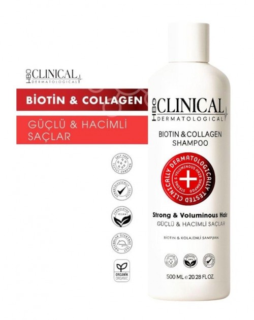 HBO CLINICAL 500 ML ŞAMP.BİOTİN&COLLAGEN*15
