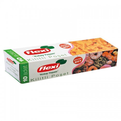 FLEXİ KİLİTLİ POŞET 10'LU BÜYÜK BOY*28