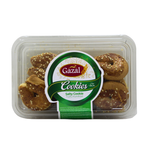 GAZAL 300 GR TUZLU KURABİYE SUSAMLI HİLAL*20
