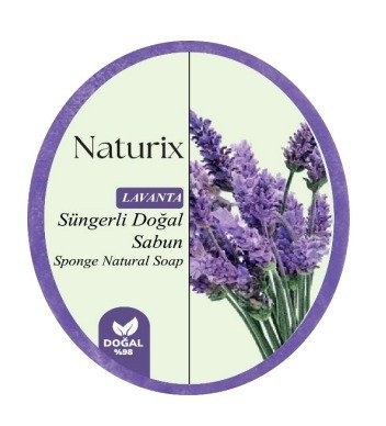 NATURİX 150 GR SÜNGERLİ SABUN LAVANTA*24
