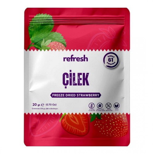 REFRESH FREEZE 20 GR KURUTULMUŞ BÜTÜN ÇİLEK*10