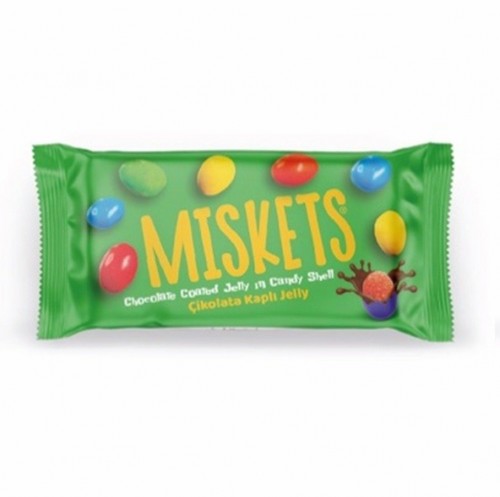 MISKETS 20 GR MILK CHOCOLATE COATED MIXED JELLY*24