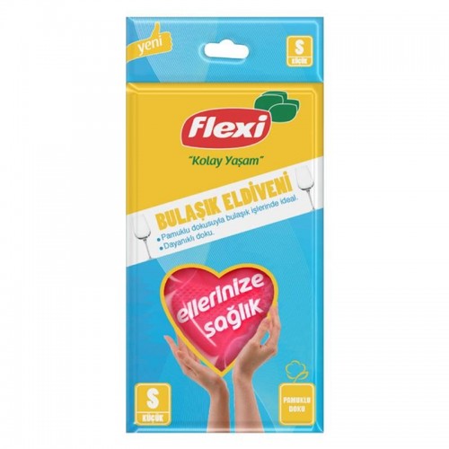 FLEXİ BULAŞIK ELDİVENİ (7-7,5) KÜÇÜK BOY*75