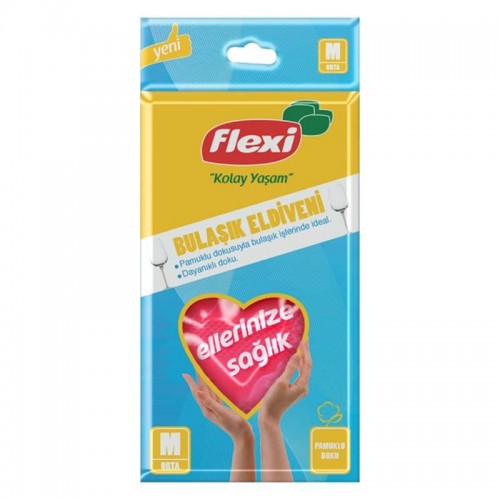 FLEXİ BULAŞIK ELDİVENİ (8-8,5) ORTA BOY*75