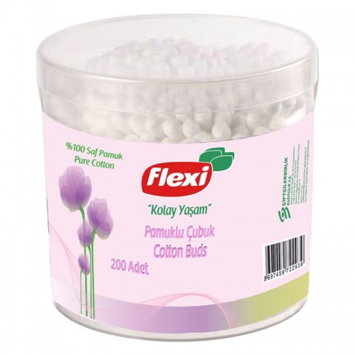 FLEXI EARS COTTON STICKS 200 PIECES *12