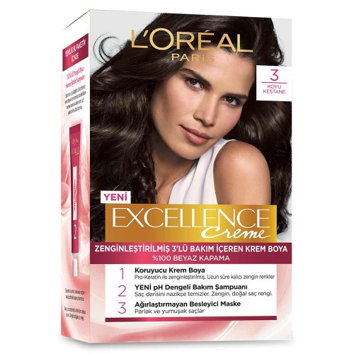 LOREAL EXCELLENCE (3 ) MARRON FONCÉ * 1