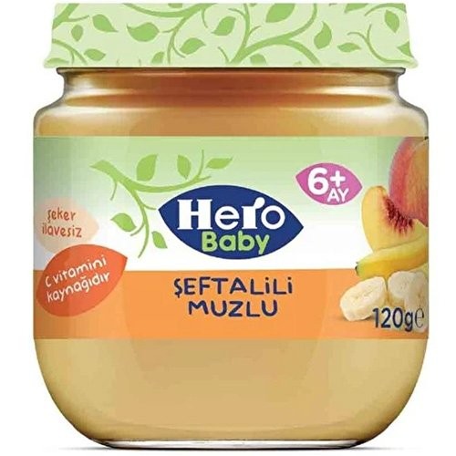 HERO BABY 120 G (5955-06) PEACH WITH BANANA*12