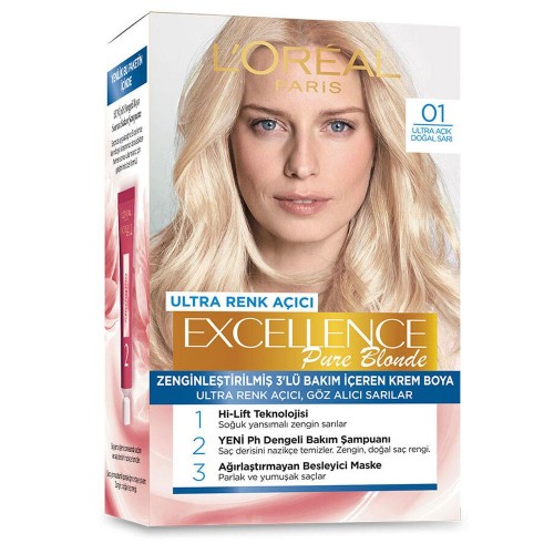 LOREAL EXCELLENCE (01) ULTRA LIGHT NATURAL YELLOW * 1