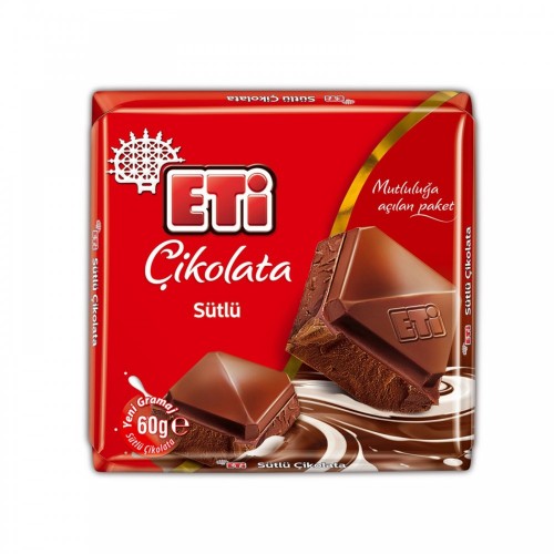 ETİ (5282071)ÇİKOLATA SÜTLÜ 60 GR*12