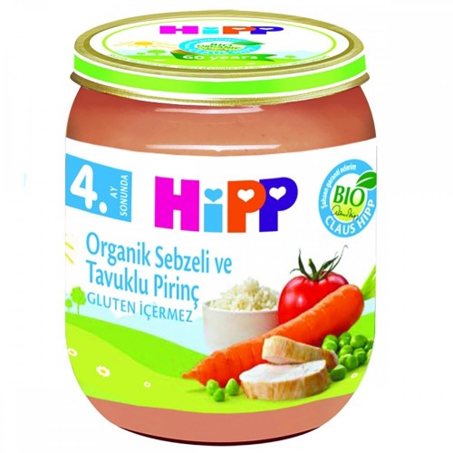 HİPP MAMA BIO 125GR AVEC CRÈME DE POULET LÉGUMES AU RIZ*6