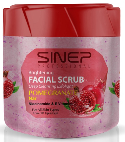 SINEP (14265) 400 ML FACE & BODY POMEGRANATE PEELING*24