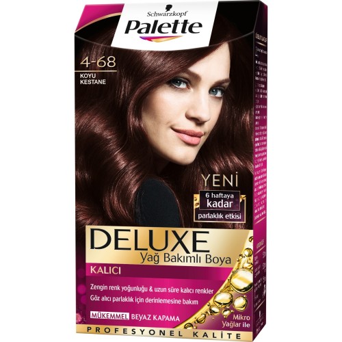 PALETTE DELÜXE 4-68 TEINTURE CHEVEUX CHÂTAIGNE FONCÉE * 3