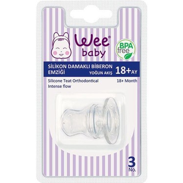 WEE BABY SILICONE BABY POTERIE DENS FLOW NO: 3 * 24