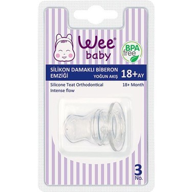 WEE BABY SİLİKON BİB.EMZİĞİ YOĞ.AKIŞ NO:3*24