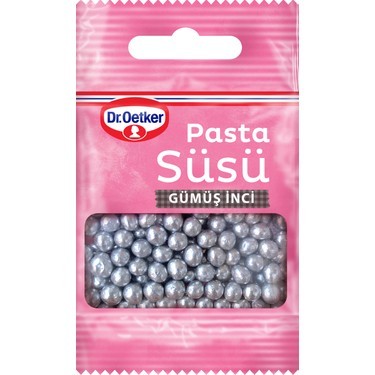 DR.OETKER DECOR CAKE ORNEMENT ARGENT PERLE 10 GR*25