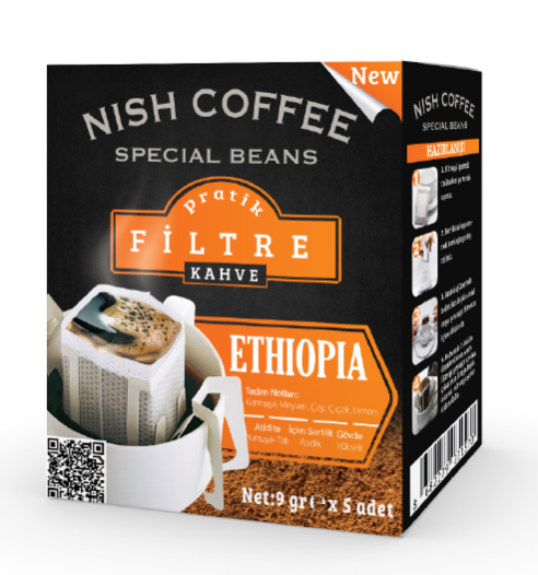NISH COFFEE PRATİK FİLTRE 9 GR ETHIOPIA*24