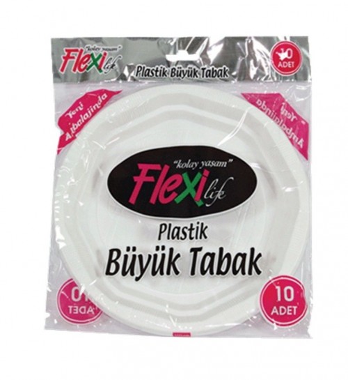 FLEXİ PLASTİK TABAK 10'LU BÜYÜK*125