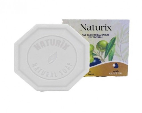NATURİX 125 GR TAŞ BASKI SABUN ZEYTİN YAĞLI*24