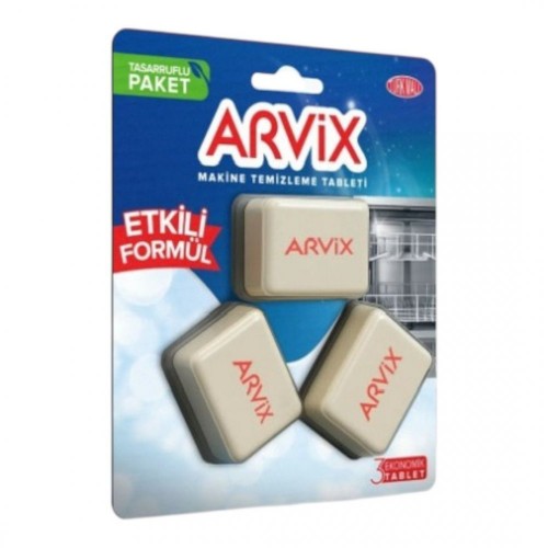 ARVIX ALL IN 1 DISHWASHER CLEANER TABLETS 3-PCS *12