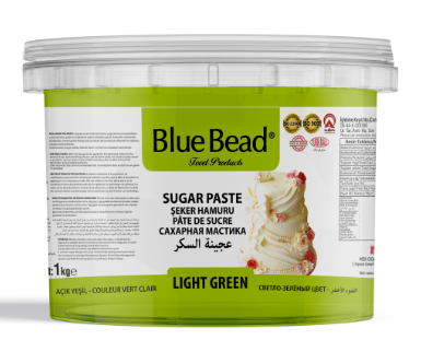 BLUE BEAD 1 KG LIGHT GREEN SUGAR DOUGH*12