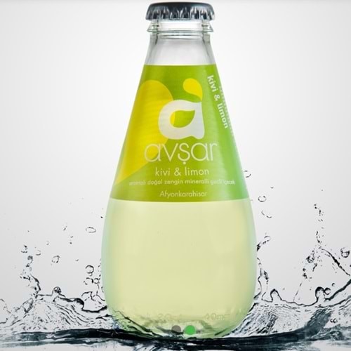 AVŞAR FRUIT MINERAL WATER 200 ML KIWI&LEMON*24