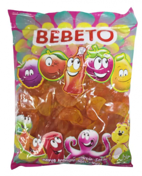 BEBETO 1 KG ORANGE SlICE SOFT CANDY*12