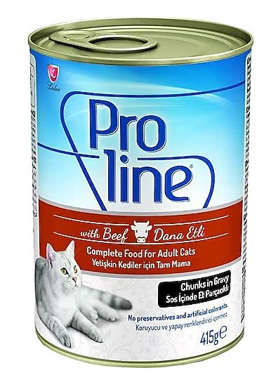 PROLİNE KÖPEK 400 GR KONS.BİFTEKLİ SOSLU*12