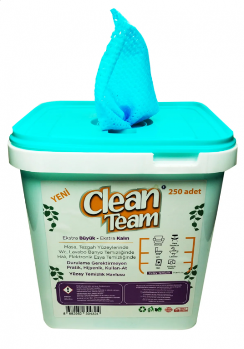 CLEAN TEAM 250 PCS SURFACE CLEANING TOWELS*4