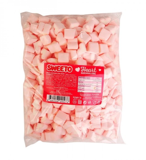 SWEETO MARSHMALLOW HEART 1 KG*6