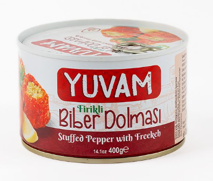 YUVAM 400 GR FİRİKLİ BİBER DOLMASI*12