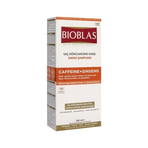 BIOBLAS SHAMPOING 360 ML ENERGIE CAFÉINE *6