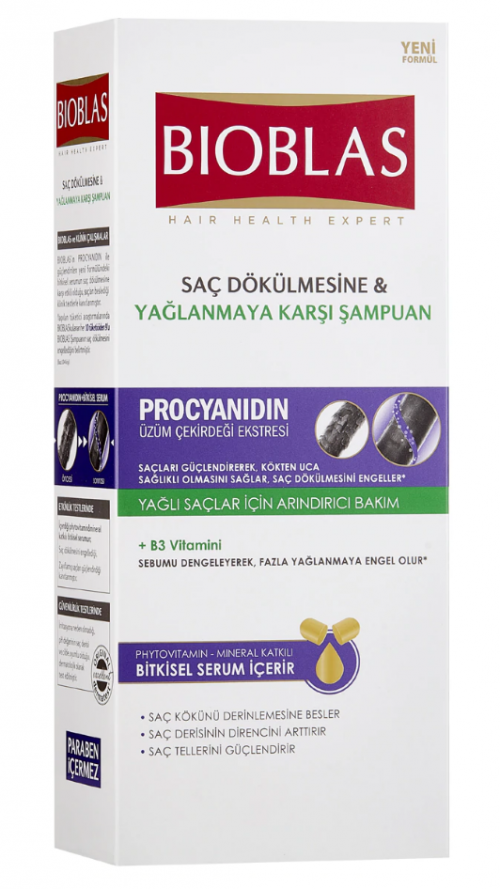 BİOBLAS PROCYANDIN ŞAMPUAN 360ML YAĞLANMA & DÖKÜLMEYE KARŞI*6