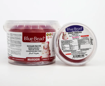 BLUE BEAD 200 GR CLARET DOUGH SUGAR DOUGH*48