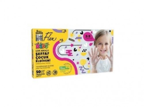 REFLEX 50 Lİ ÇOK AMAÇLI ŞEFFAF ÇOCUK ELDİVENİ*20