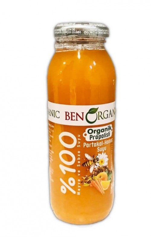 BENORGANIC 250 ML PROPOLIS.ORANGE CARROT JUICE *12