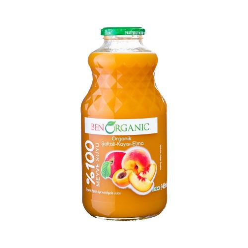 BENORGANIC 946 ML APRICOT - PEACH JUICE*6