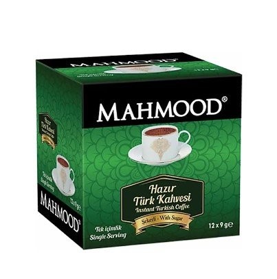 محمود قهوة تركية سريعة التحضير بالسكر 9 جرام*12