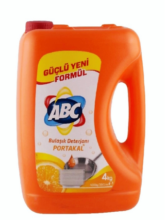 ABC DETERGENT VAISSELLE ORANGE 4KG*4