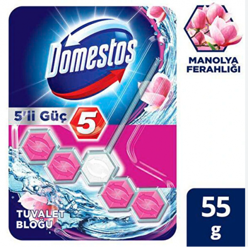 DOMESTOS WC BLOCK MAGNOLIA 5PCS*9