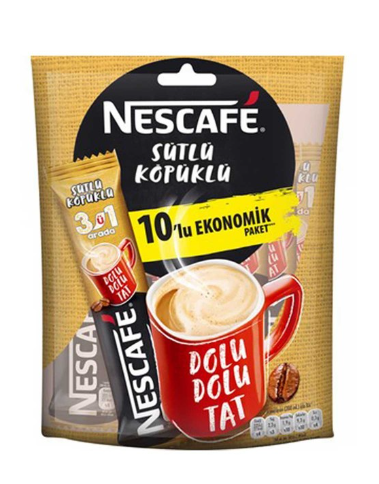 NESCAFE (3+1) SÜTLÜ KÖPÜK 10 LU POŞET*1